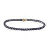 Artisan Women's Silver / Gold / Blue Modern Fixed & Flexible Blue Sapphire Bracelet In Gold & Silver In Blue