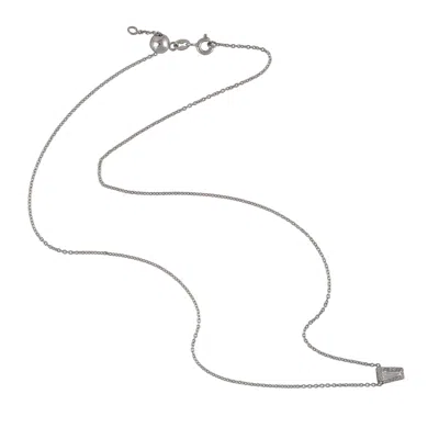Artisan Women's Tapered Diamond Choker Necklace In 18k White Gold