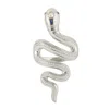 Artisan Women's White / Blue / Red Designer Sapphire, Ruby & Diamond Serpent Ring In White Gold In Silver