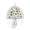 Artisan Women's White / Brown Champagne Ice Diamond Mushroom Pendant In 18k White Gold In Multi