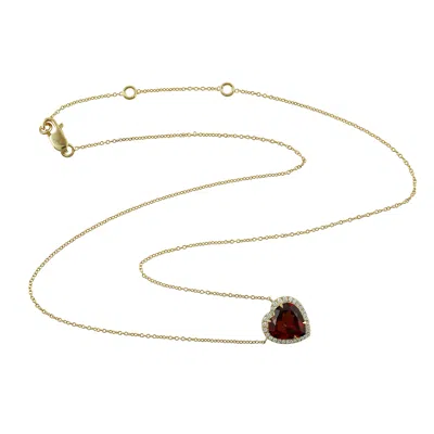 Artisan Women's White / Gold / Red 14k Gold Choker Necklace With Garnet & Diamonds In Multi