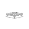 Artisan Women's White Gold With Pear Cut Lab Grown Cocktail Ring