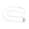 Artisan Women's White / Rose Gold 18k Rose Gold Starburst Necklace With Natural Diamonds – Celestial Fine Je In Multi