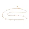 Artisan Women's White / Rose Gold Designer Beaded Diamond Necklace In 18k Rose Gold In Multi
