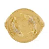Artisan Women's White / Yellow Natural Diamond Pisces Horoscope Signet Ring In Gold In Gold