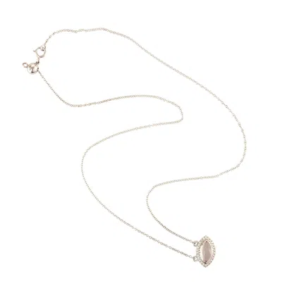 Artisan Women's Yellow / Gold Luxury Marquise Quartz & Diamond Necklace In White Gold