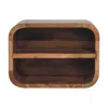 ARTISANFURNITURE OAK-ISH FLOATING OPEN CURVE NIGHTSTAND