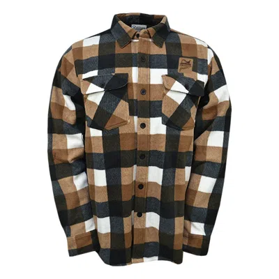 Ar:ti|sans Men's Artisans Pheasants Forever Aspen Micro Fleece Long Sleeve Button Up Shirt In Brown