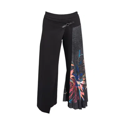 Artista Women's Beauty Overlapped Ankle-length Culottes In Black