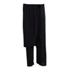 Artista Women's Black Bettina  Asymmetric Wide Leg Pants In Black