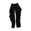 Artista Women's Black Drip Frill Pants In Black