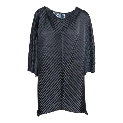 Artista Women's Black Echo Pleated Mini Dress