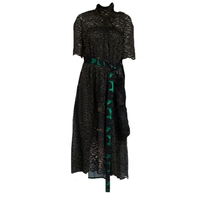 Artista Women's Black Seems Lace Dress