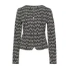 Artista Women's Black / White Arrow Zipped Thumbhole Cuff Jacket In Multi