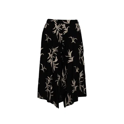 Artista Women's Black / White Nana Black Wide-legged Culottes In Black/white