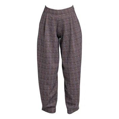 Artista Women's Blue / Brown Zephira Cropped Pants In Blue/brown