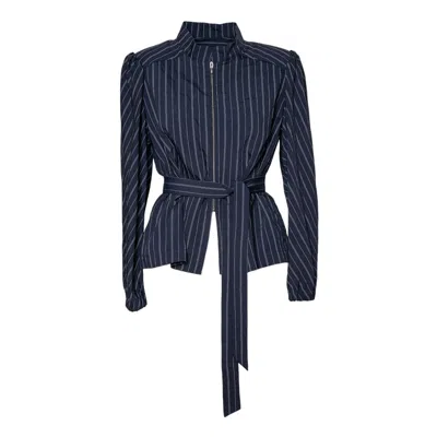 Artista Women's Blue / White Glance Shirt Jacket In Multi