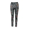 Artista Women's Bright Printed Elastic Leggings In White