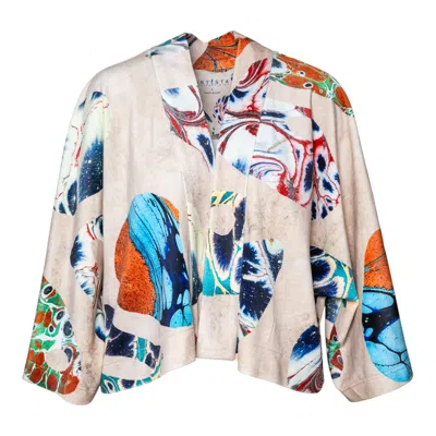 Artista Women's Clearwater Velvet Cardigan In Sand