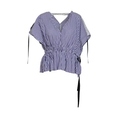 Artista Women's Coast Striped V-neck Top In Purple