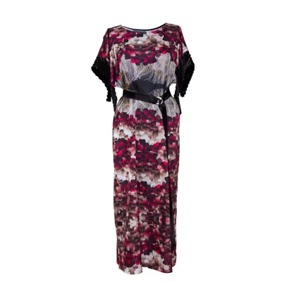 Artista Women's Feathers Long Dress In Multi