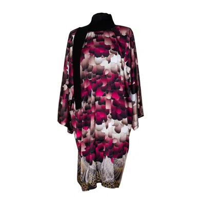 Artista Women's Feathers Silky Dress In Multi