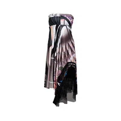 Artista Women's Gaia Printed Asymmetric Midi Dress In Multi