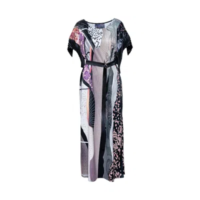 Artista Women's Gaia Relaed Fit Printed Maxi Dress In Black