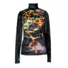 Artista Women's Gift Printed Velvet Top