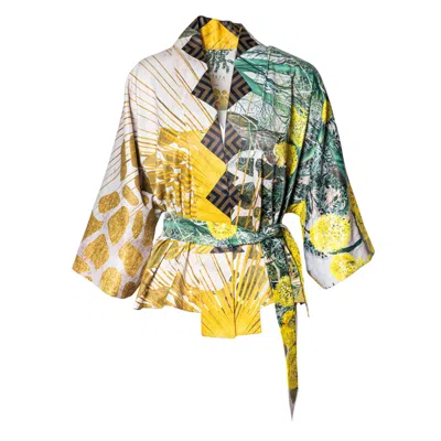 Artista Women's Gold Fennel Kimono In Yellow