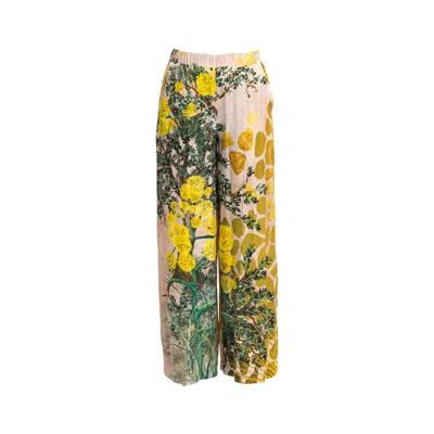 Artista Women's Gold Fennel Wide Leg Pants In Multi
