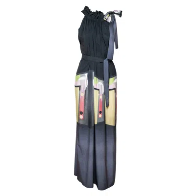 Artista Women's Harper Halter Neck Maxi Dress