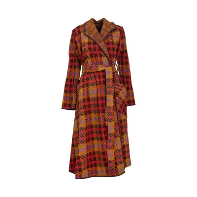Artista Women's Memo Maxi Knitted Coat In Red