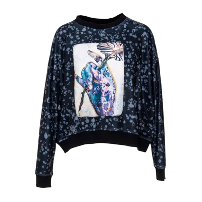 Artista Women's Message Printed Jumper In Black