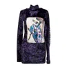 ARTISTA WOMEN'S MESSAGE PRINTED VELVET TUNIC