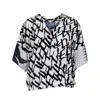 Artista Women's Neutrals / Black Rhythm Overlapped Blouse In Black