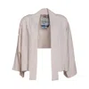 Artista Women's Neutrals Charm Cropped Kimono In Beige