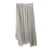 Artista Women's Neutrals Dawn Ivory Mesh Pleated Skirt In White