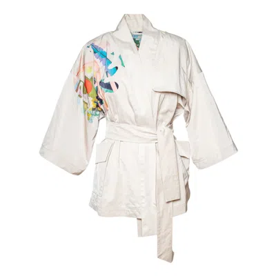 Artista Women's Neutrals Spring Trench Kimono In Sand