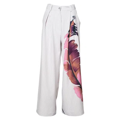 Artista Women's Neutrals Touch Line Wide Leg Pants In White