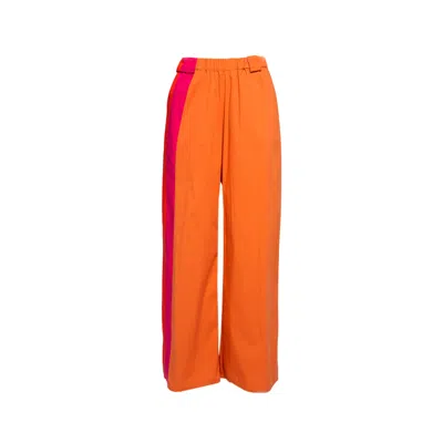 Artista Women's Red / Yellow / Orange Mona Red Palazzo Pants In Red/yellow/orange