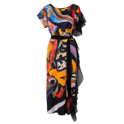Artista Women's Revolution Printed Maxi Dress In Black