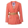 Artista Women's Rose Gold Myra Loose Fit Fully Lined Jacket In Rose Gold