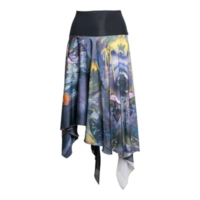 Artista Women's Serena Asymmetric Midi Skirt