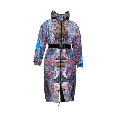 Artista Women's Tara Printed Hooded Coat In Purple