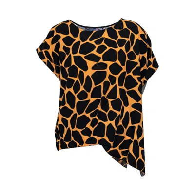Artista Women's Terra Asymmetric Top In Orange/pink