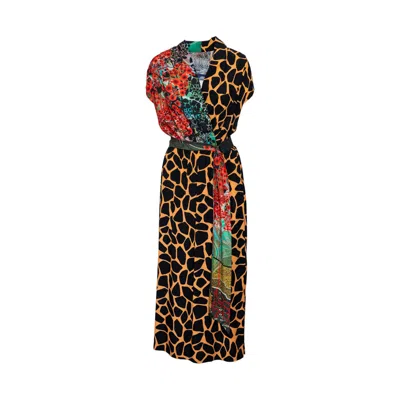 Artista Women's Terra Wrap Effect Maxi Dress In Brown