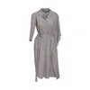 Artista Women's White / Grey Line Jin Shirt Dress In White/grey