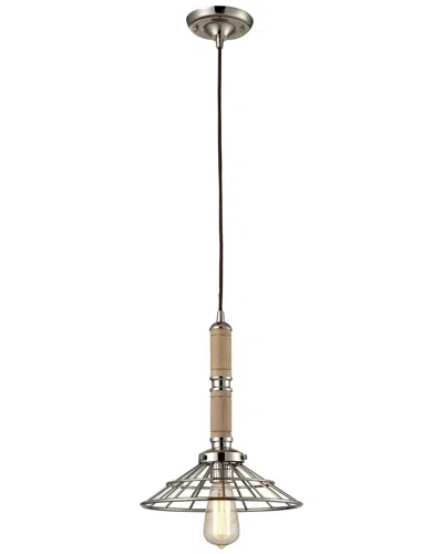 Artistic Home & Lighting 1-light Spun Wood Pendant