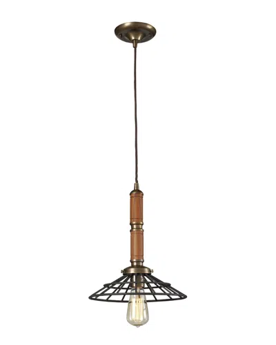 Artistic Home & Lighting 1-light Spun Wood Pendant In Multi